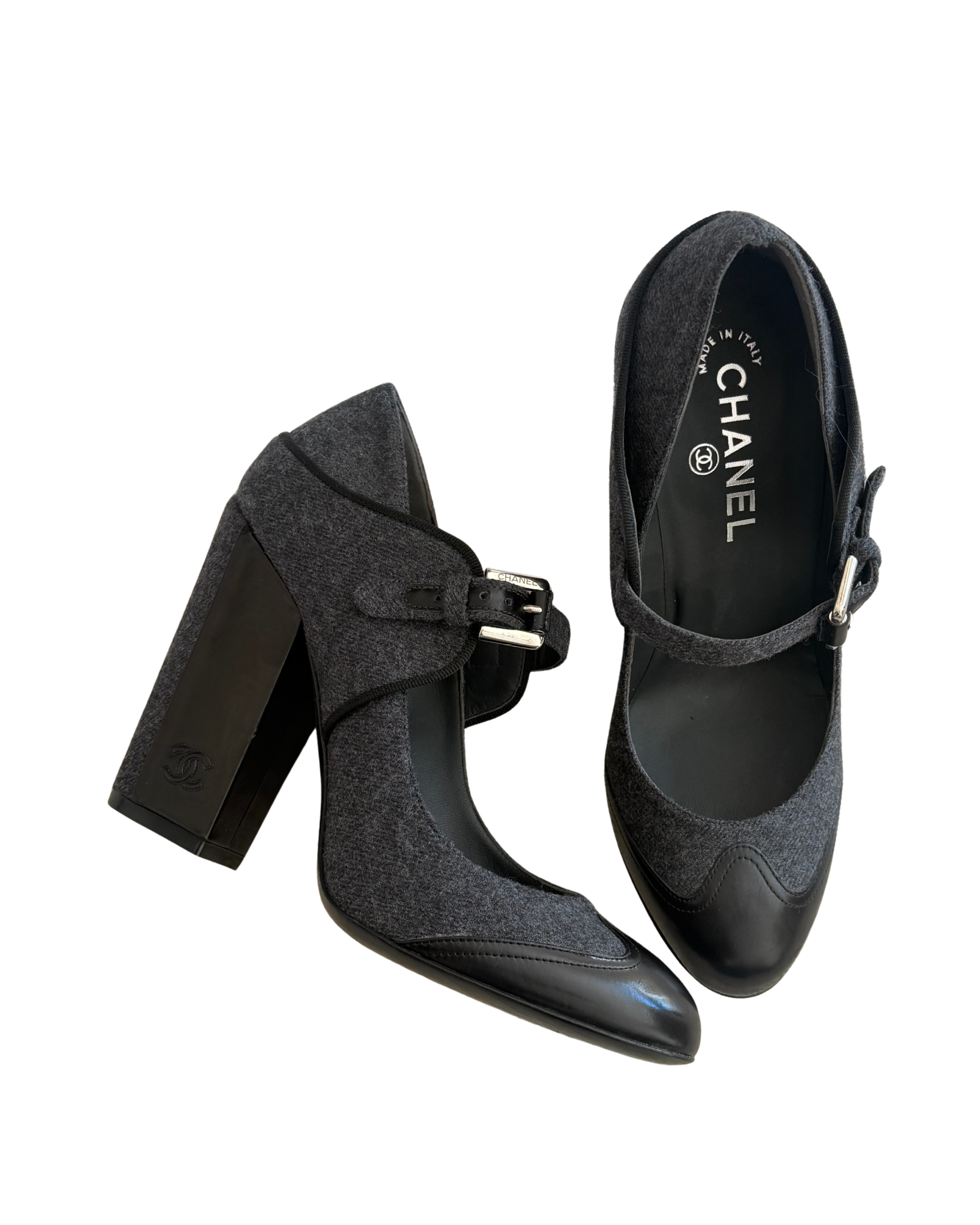 Wool & Leather Chanel Mary Janes