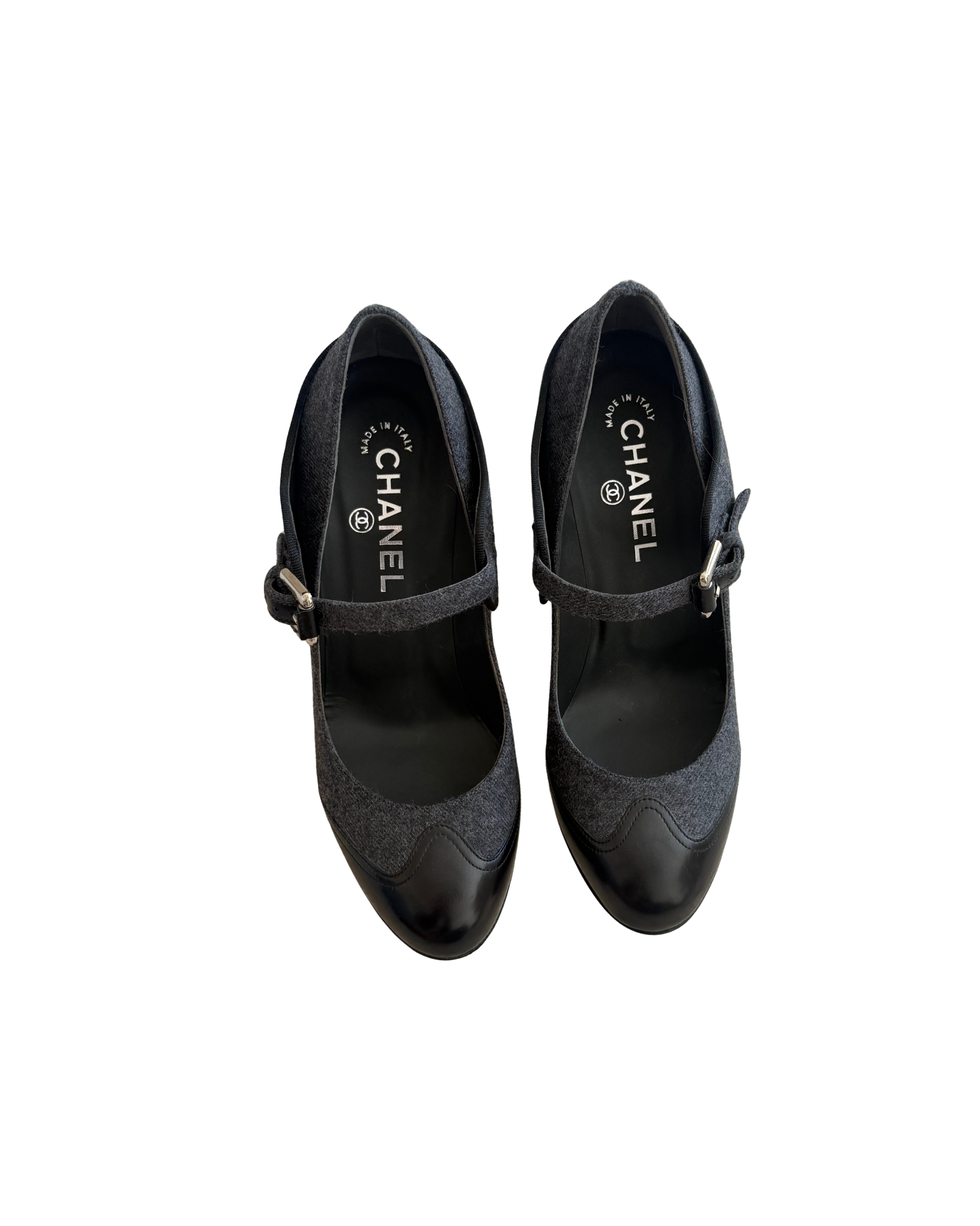 Wool & Leather Chanel Mary Janes