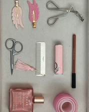Ralph Lauren Sterling Silver Baby Girl Comb with Pink Tassel
