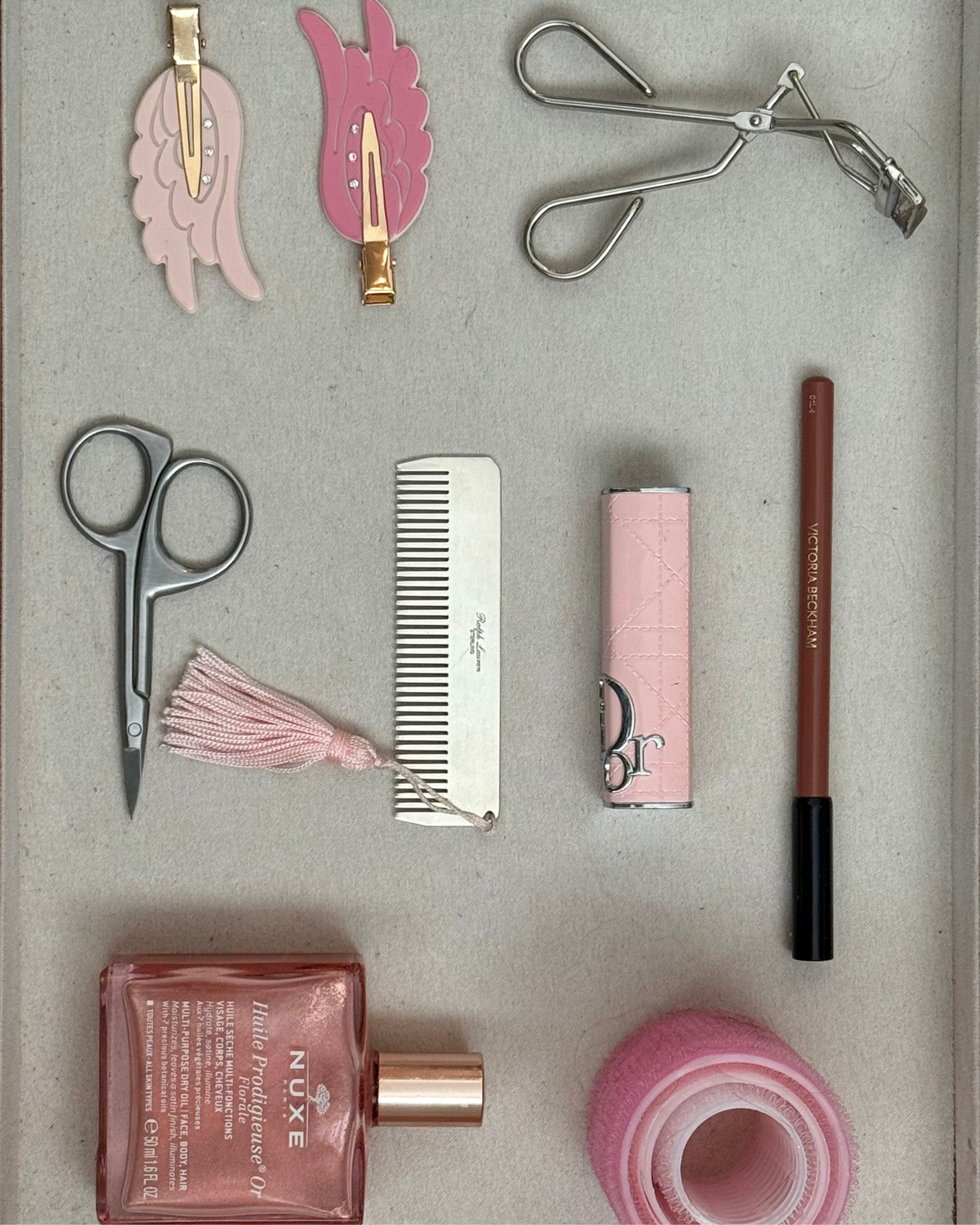 Ralph Lauren Sterling Silver Baby Girl Comb with Pink Tassel
