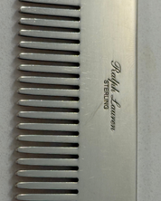Ralph Lauren Sterling Silver Baby Girl Comb with Pink Tassel