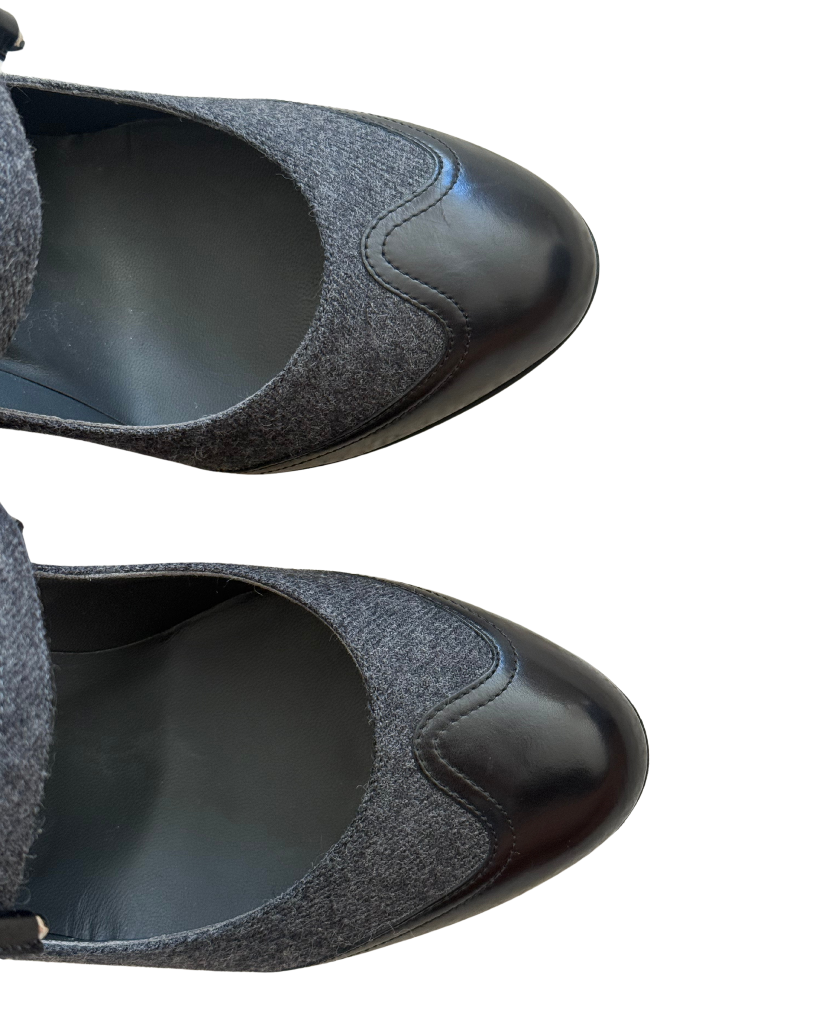 Wool & Leather Chanel Mary Janes