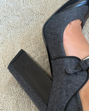 Wool & Leather Chanel Mary Janes