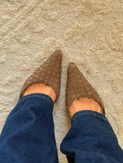 Bottega Veneta Vintage Intrecciato Weave Slingback Pumps